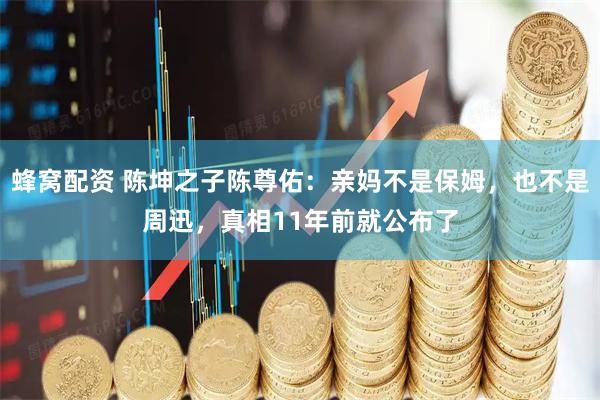 蜂窝配资 陈坤之子陈尊佑：亲妈不是保姆，也不是周迅，真相11年前就公布了