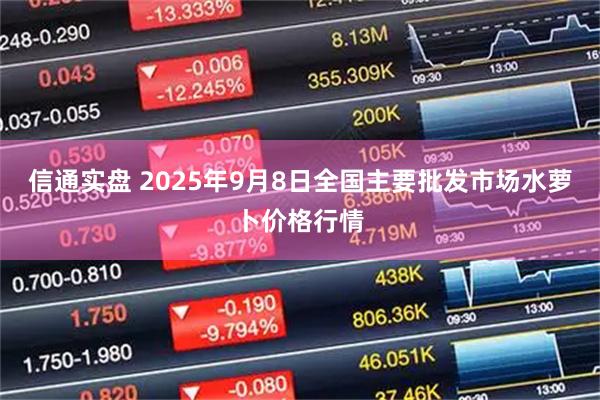 信通实盘 2025年9月8日全国主要批发市场水萝卜价格行情
