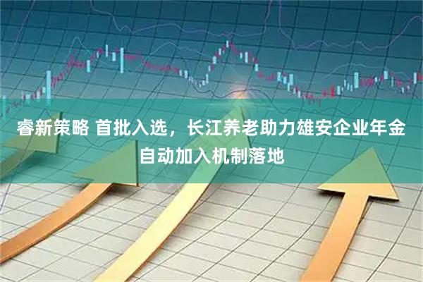 睿新策略 首批入选，长江养老助力雄安企业年金自动加入机制落地