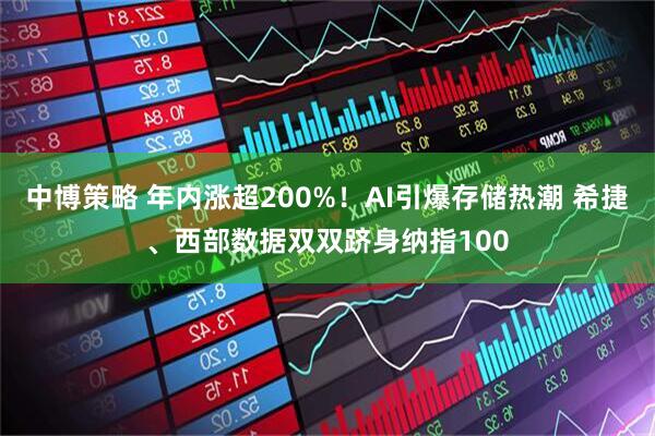 中博策略 年内涨超200%！AI引爆存储热潮 希捷、西部数据双双跻身纳指100