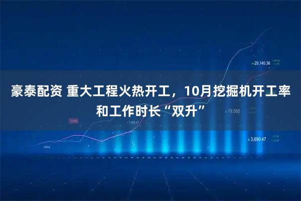 豪泰配资 重大工程火热开工，10月挖掘机开工率和工作时长“双升”